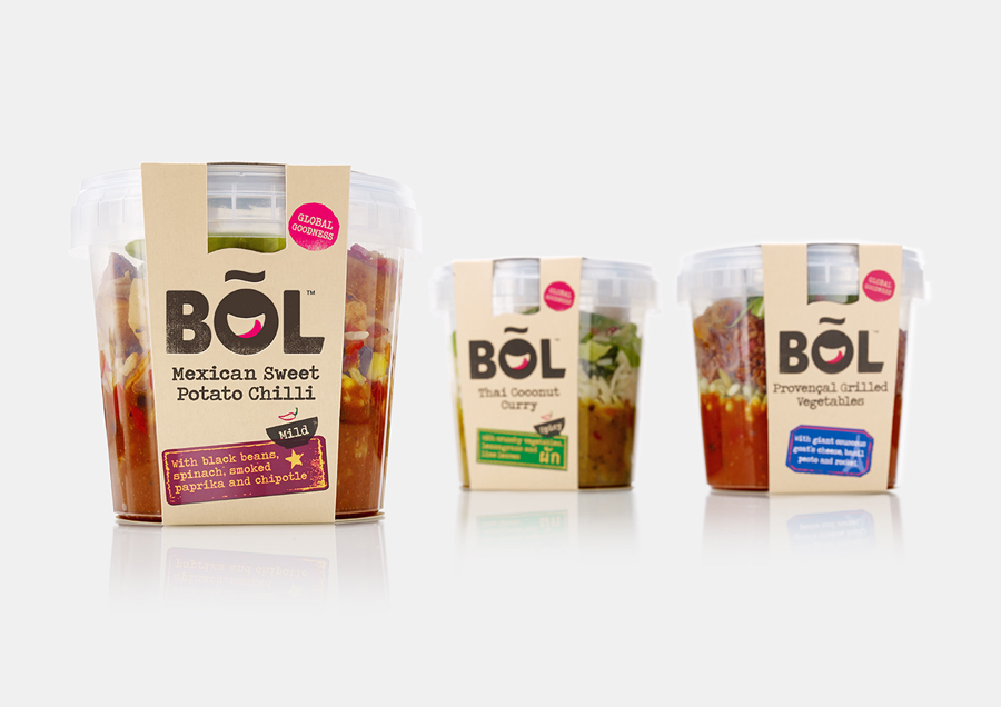 Package design and branding for Bol veg pots by graphic design studio B&B Studio