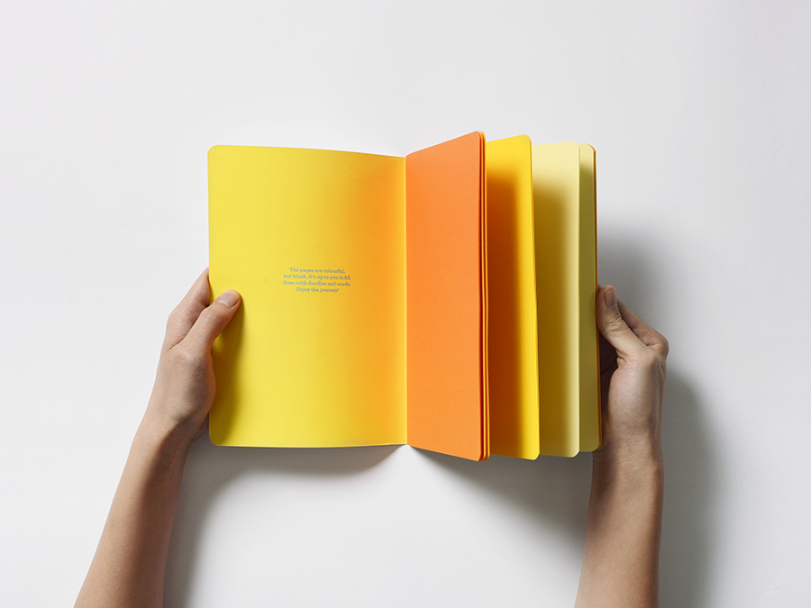 Coloured paper notebook for Investec 2014 Conference by Garbett
