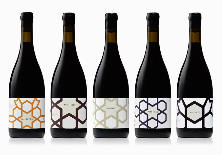 Packaging design by Cloudy Co. for Yarra Valley boutique wine label Jamsheed