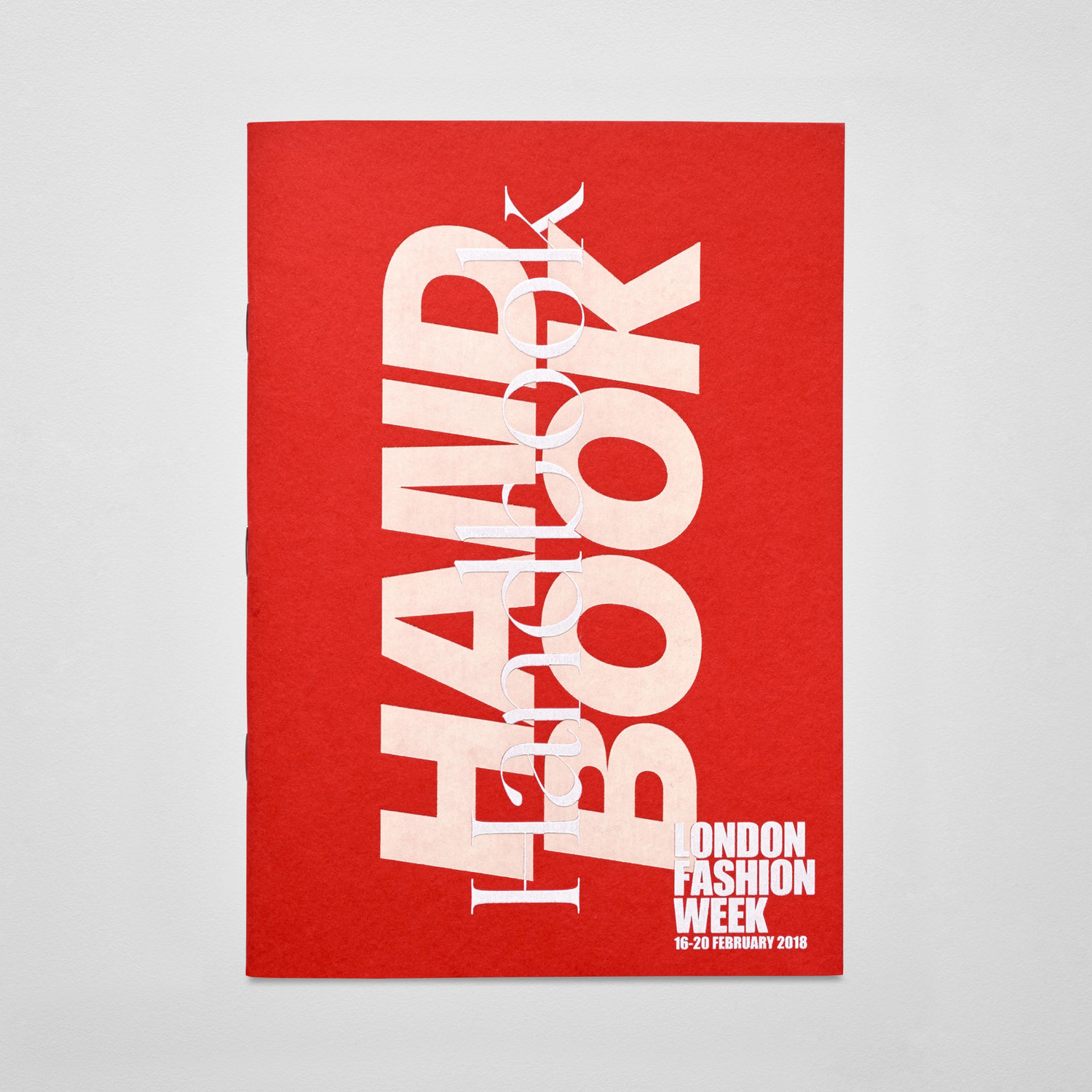Graphic identity and handbook for London Fashion Week by Pentagram