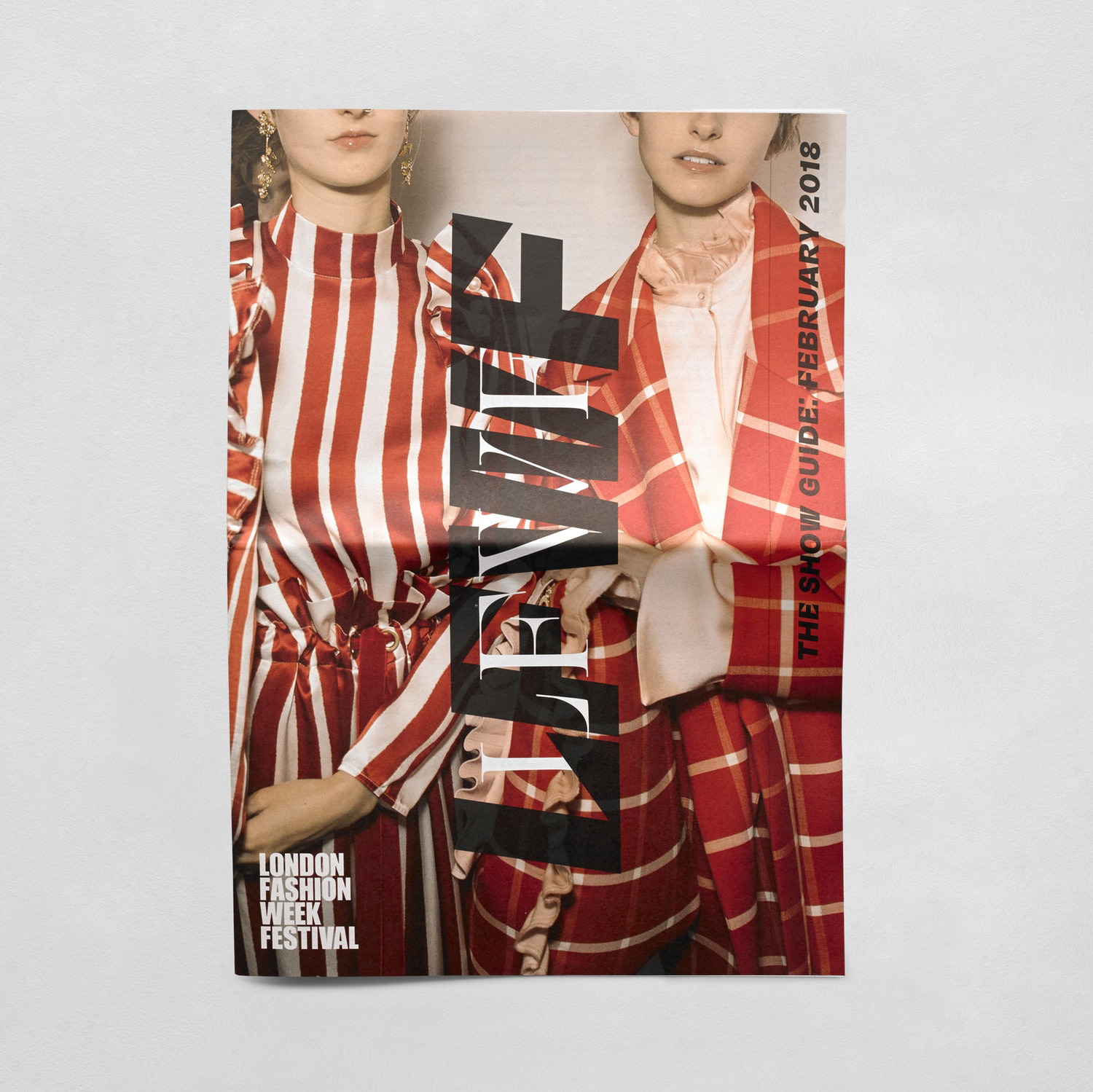 Graphic identity and print for London Fashion Week Festival by Pentagram