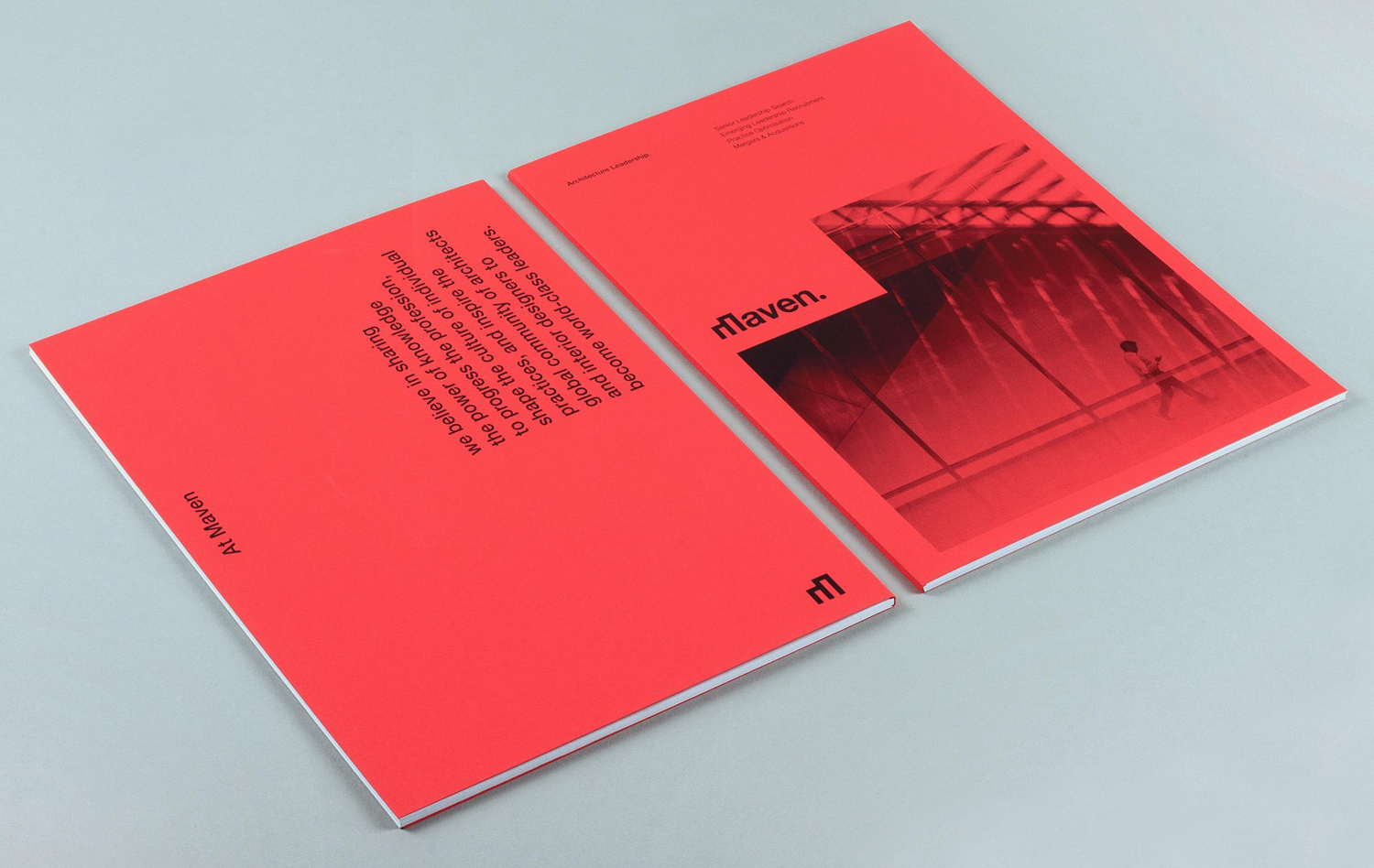 Logo and brochure designed by Toko for architecture recruitment agency Maven