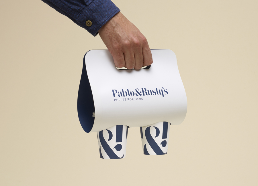 Coffee cup cradle and packaging design for Sydney based roaster Pablo & Rusty's designed by Manual