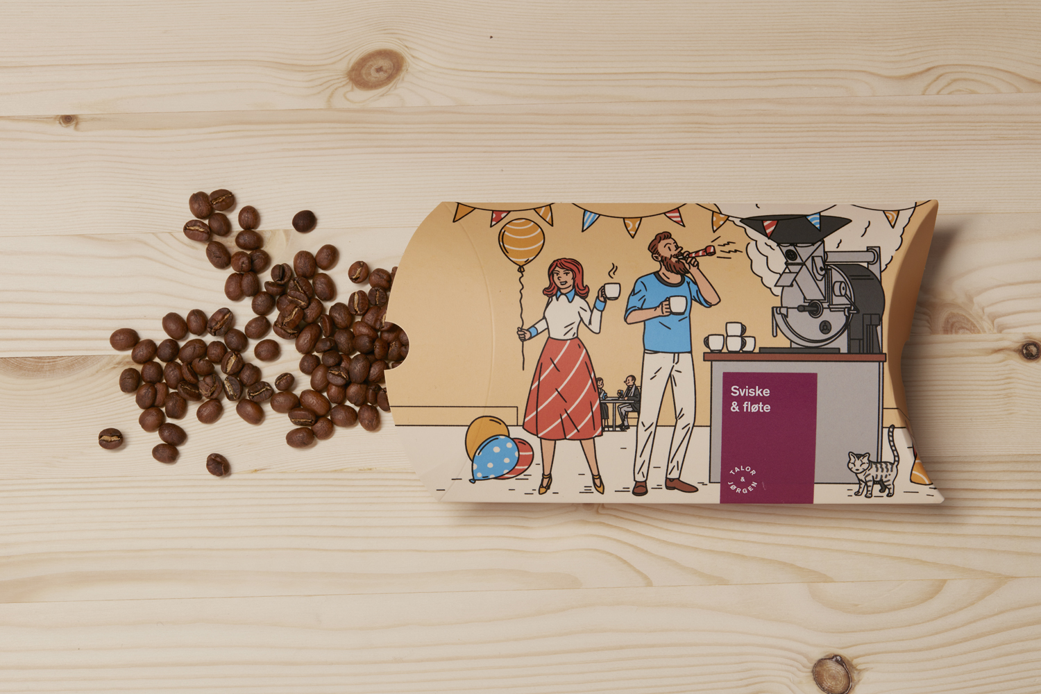 Packaging design by Olso-based Bielke & Yang for Norwegian coffee roastery and subscription service Talor & Jørgen