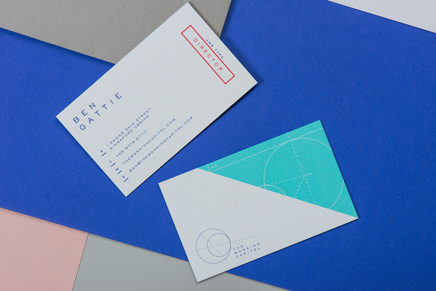 Branding and business cards for Singapore co-working space The Working Capitol by Graphic Design Studio Foreign Policy