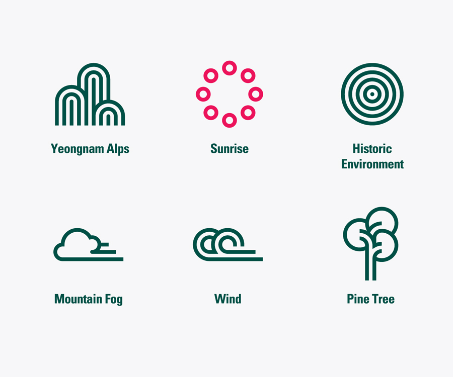 Pictograms by Studio fnt for Ulju Mountain Film Festival