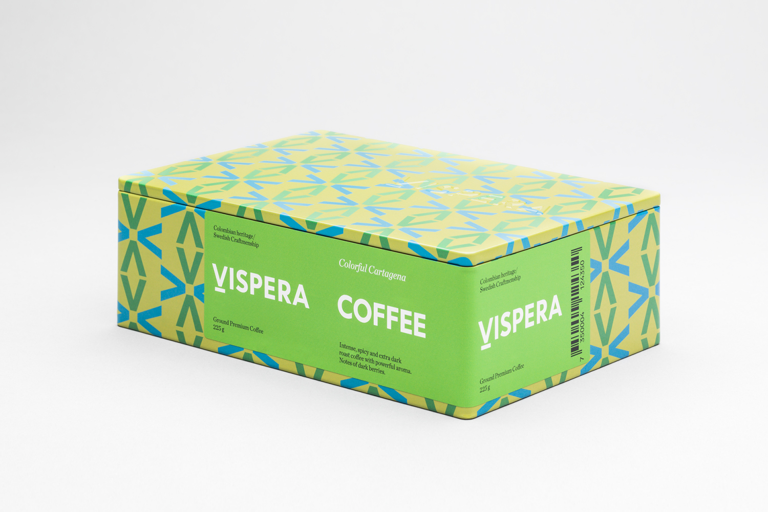 Packaging created by Stockholm Design Lab for Víspera Coffee, a range of 100% Arabica beans sourced from the high altitude plantations of Columbia.