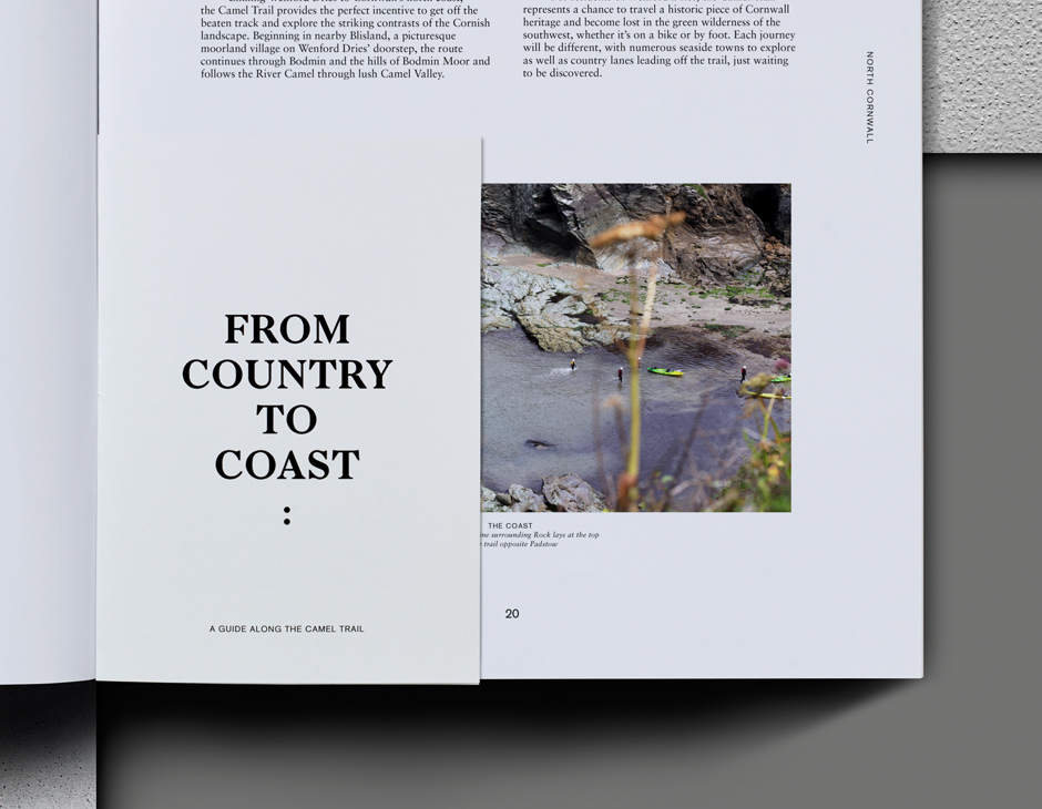 Branding and lifestyle magazine for North Cornwall property development Wenford Dries by London based graphic design studio ico.