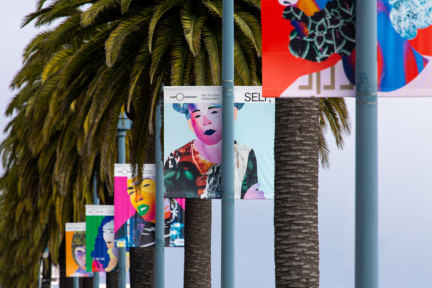 Campaign designed by Collins for Exploratorium's summer 2019 exhibition Self, Made