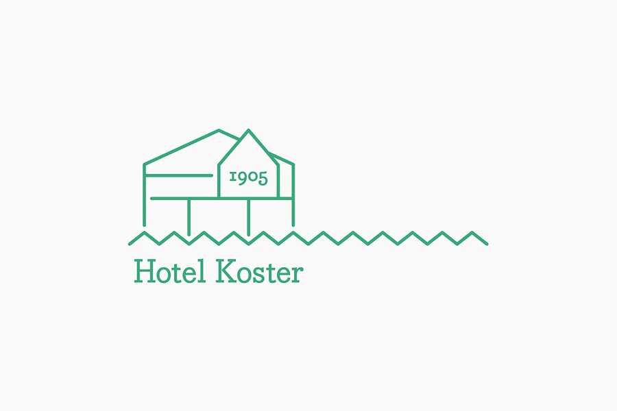 Logo designed by Bedow for Swedish oceanside accommodation and conference centre Hotel Koster. Featured on bpando.org