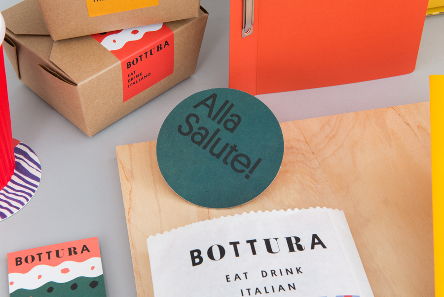Branding for Singapore based Italian restaurant Bottura by graphic design studio Foreign Policy