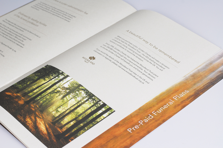 Logotype, business cards with copper foil and edge painted detail and website by Parent for funeral director Devall & Son