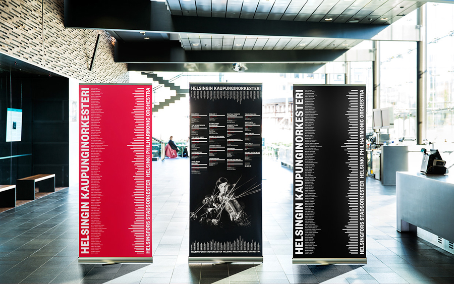 Branding and signage for Helsinki Philharmonic Orchestra by Bond, Finland