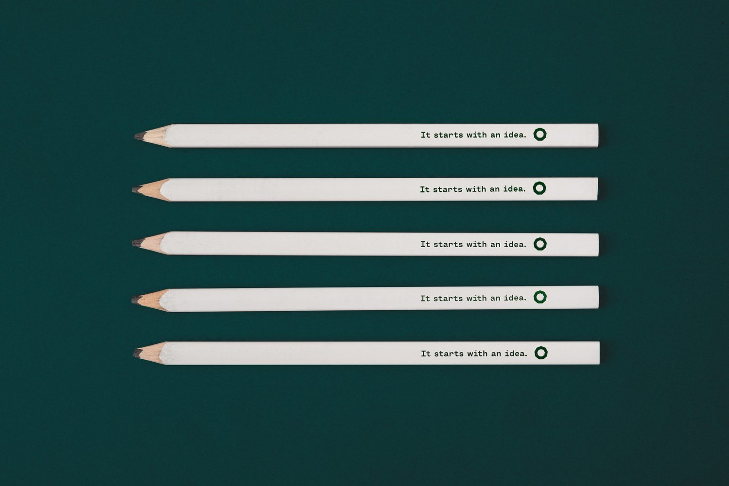 Branded pencils designed by Werklig for professional banking tool Holvi