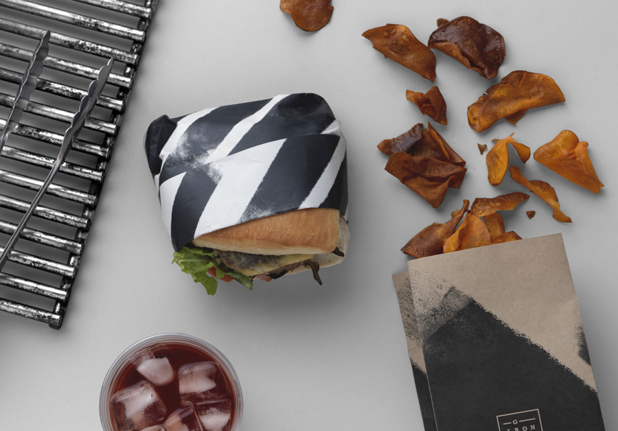 Branding for fast food business Iron Grill by graphic design studio End Of Work