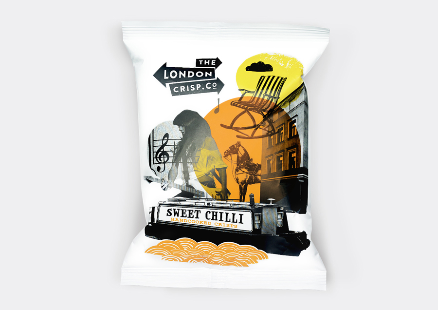 Packaging for The London Crisp Co. designed by B&B Studio