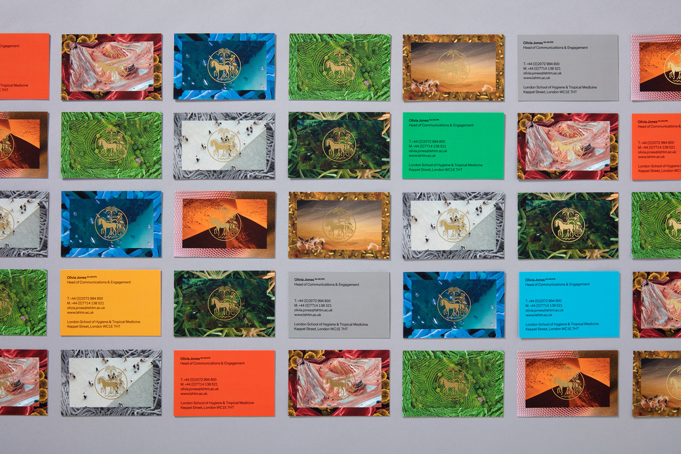 Graphic identity, prospectus, business and business cards etc. designed by Spy for London School of Hygiene & Tropical Medicine