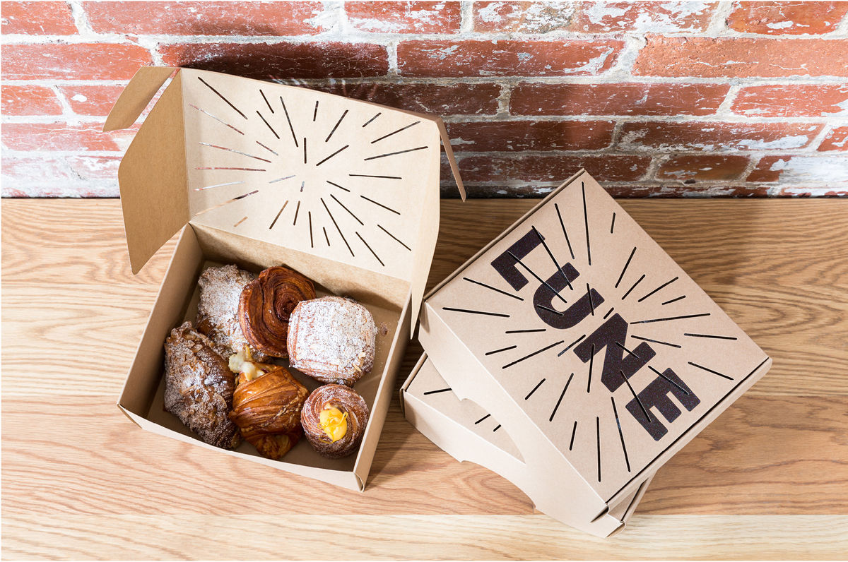 Brand identity and package design for bakery Lune Croissanterie by graphic design studio A Friend Of Mine, Australia