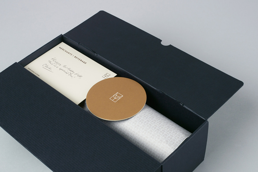 Packaging by Manual for online wine and spirits gift service Merchants Of Beverage