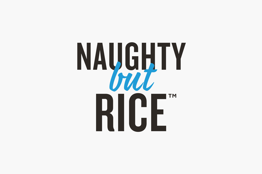 Logotype for Naughty But Rice by Leeds based graphic design studio Robot Food