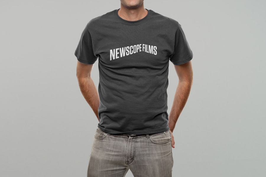Logo and T-shirt design by Karoshi for Newscope Films