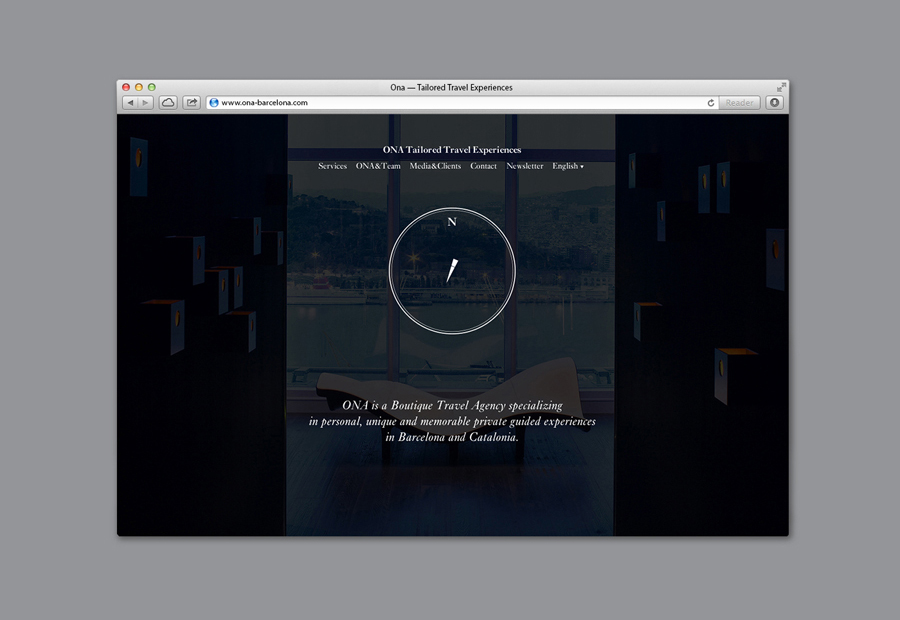 Website by Mucho for Spanish boutique travel agent Ona