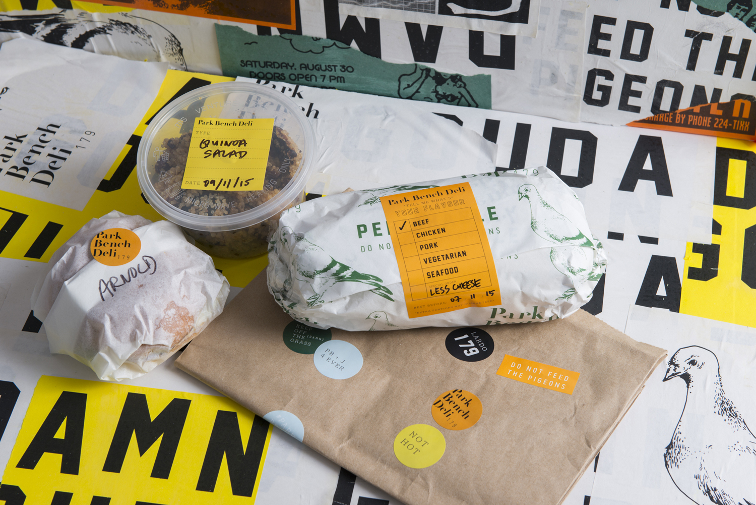Brand identity, print and packaging by Foreign Policy for Singapore's Park Bench Deli