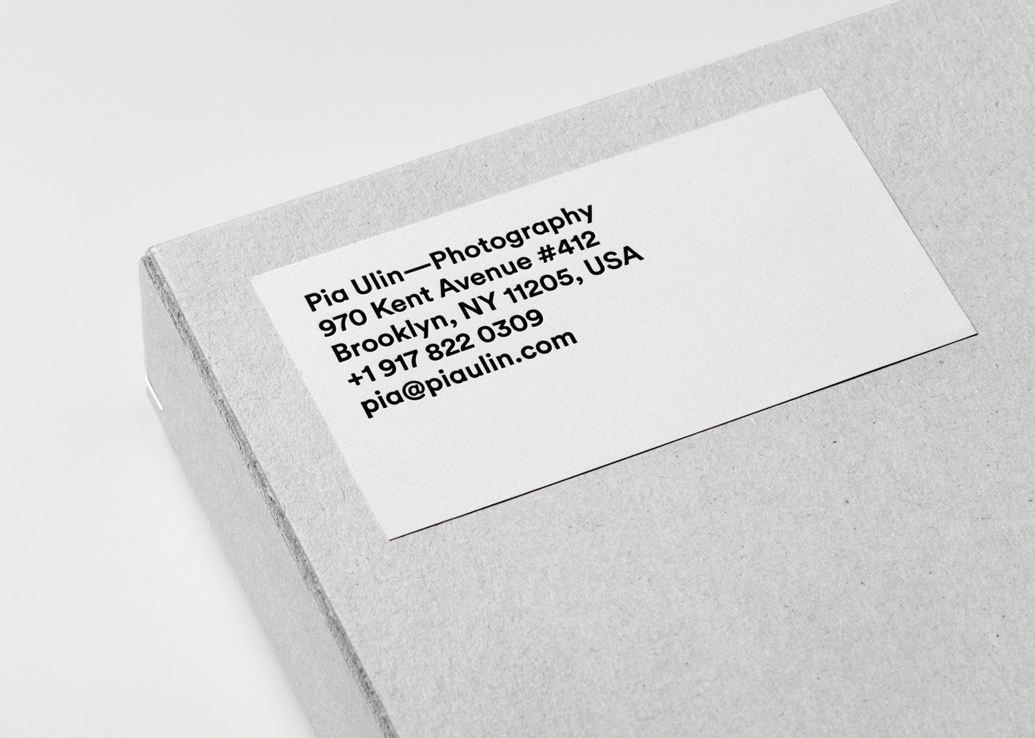 Branding for Pia Ulin Photography by The Studio, Sweden