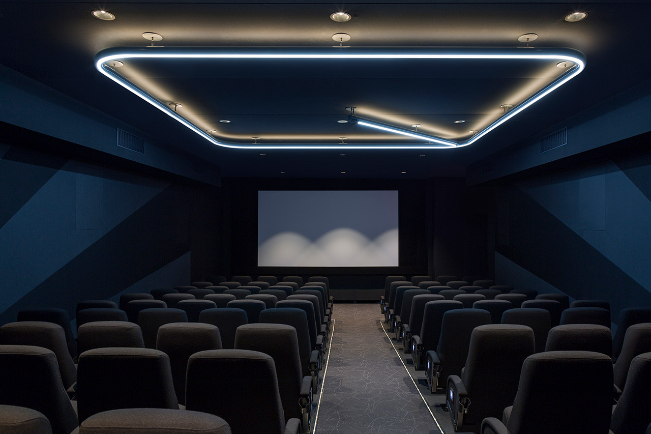 Screening room lighting by Pentagram for New York's Quad Cinema