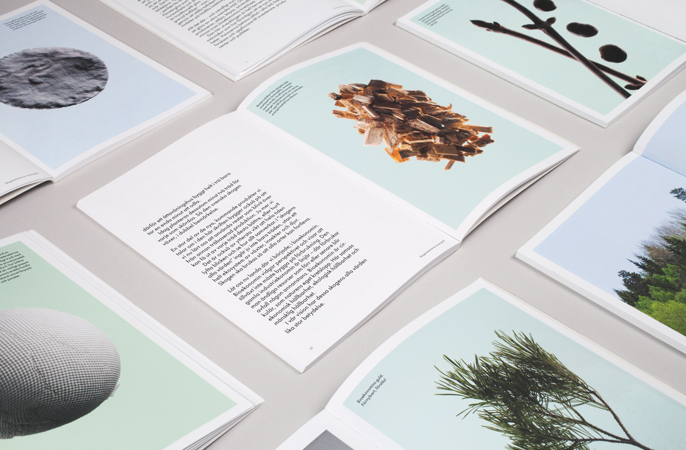 Brand identity and print for Skogsindustrierna, The Swedish For­est Indus­tries Fed­er­a­tion, by BVD