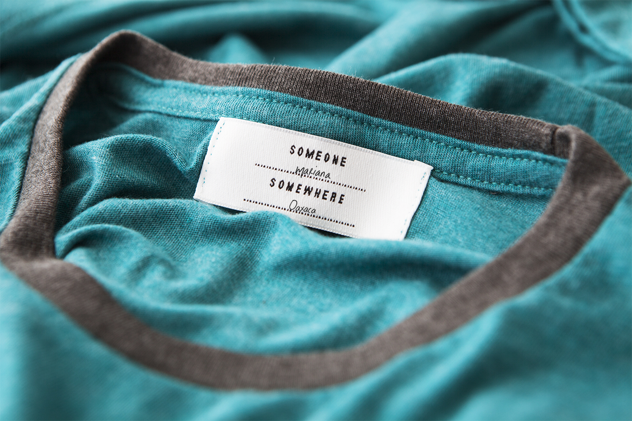 Logo, labels, business cards and tags by Sociedad Anonima for Mexican garment, bag and accessory brand Someone Somewhere