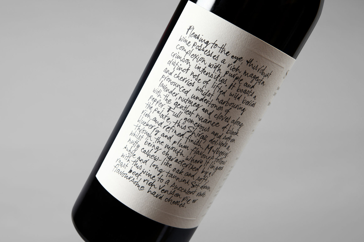 Packaging design by Sydney-based Frost for Niche Wine Co.'s limited edition release Somm, an Australian Shiraz