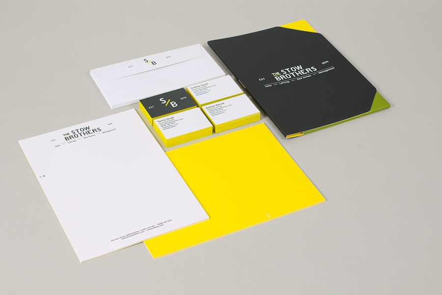 Stationery design by Build for East London estate agent The Stow Brothers