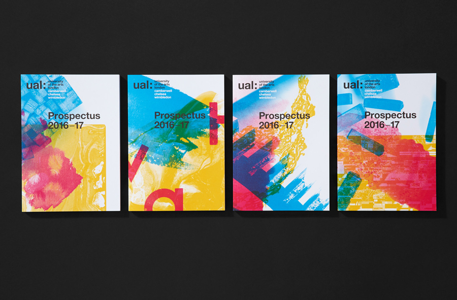 Print prospectus for the University of the Arts London designed by Spy