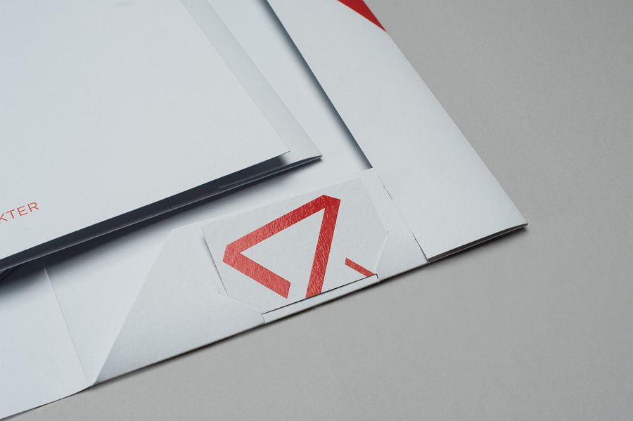 Folder and business card for 4B Arkitekter by Norwegian graphic design studio Commando Group