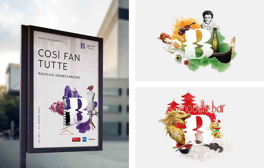 Logo, print and campaign work by graphic design studio Moodley for Austria's Bregenz Festival