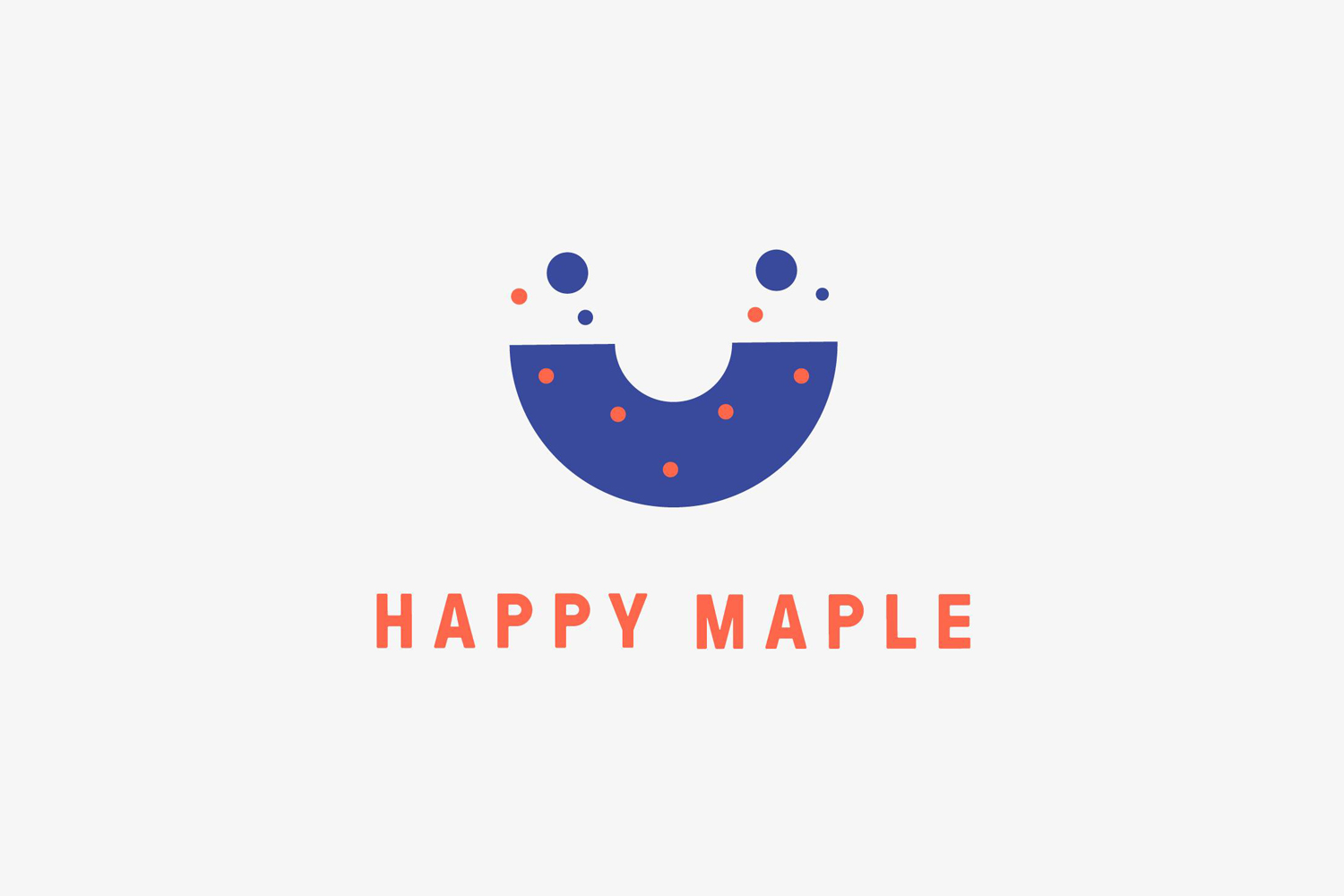 Logo by Sydney-based graphic design studio Garbett for donut bakery Happy Maple. 
