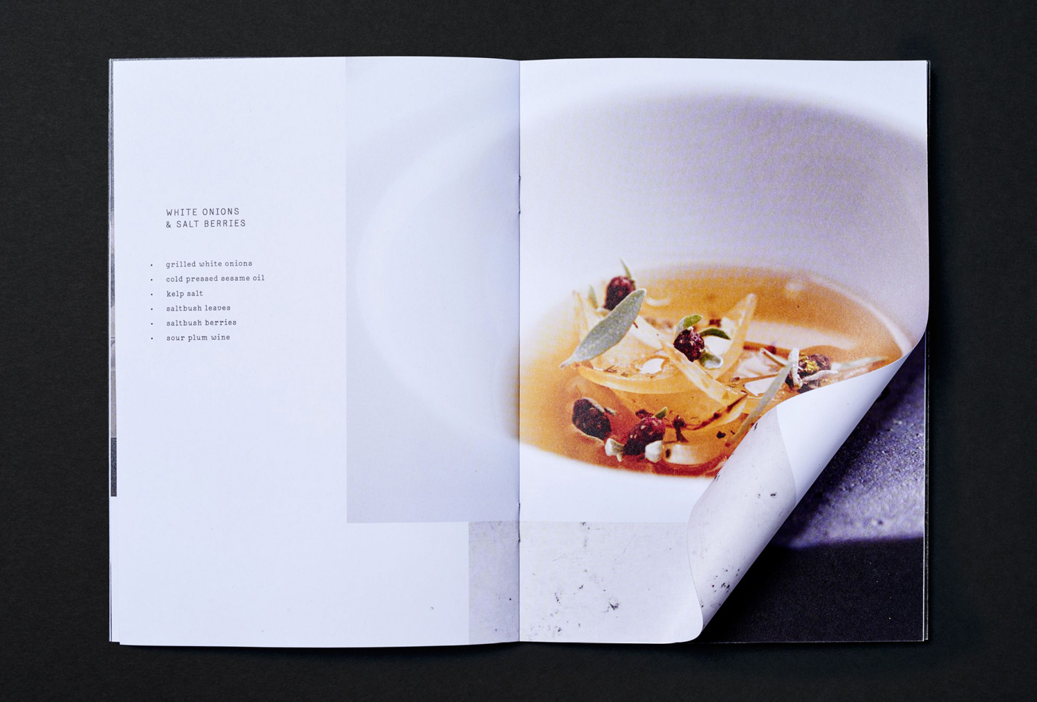 Menu and art direction by graphic design studio Swear Words for Melbourne restaurant Ides