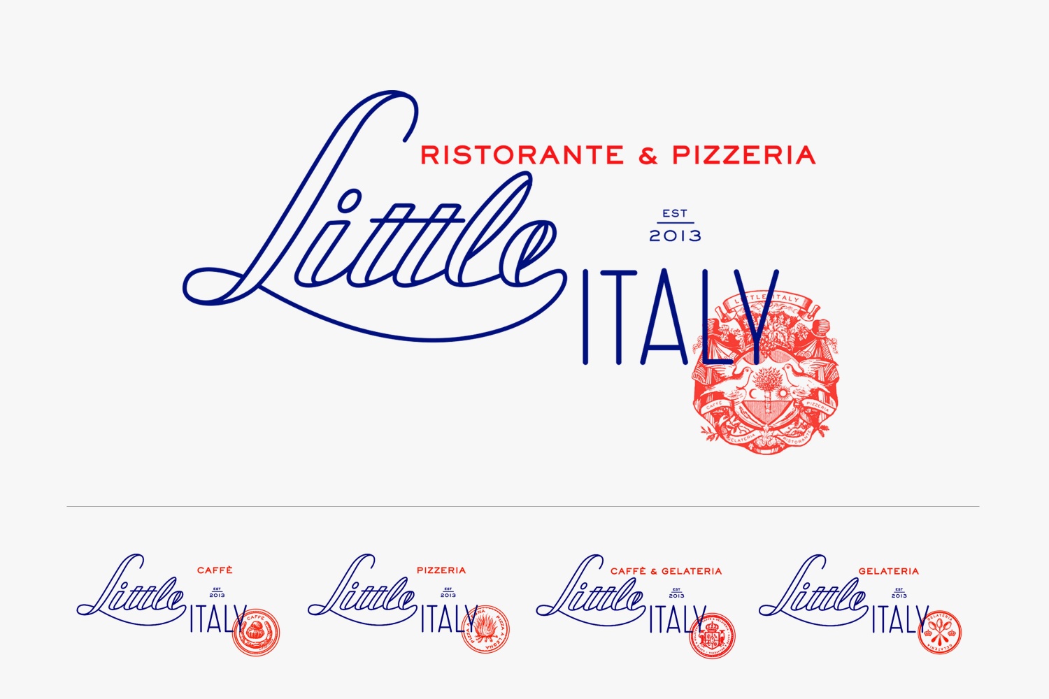 Logo by British studio Here Design for Amman-based restaurant Little Italy