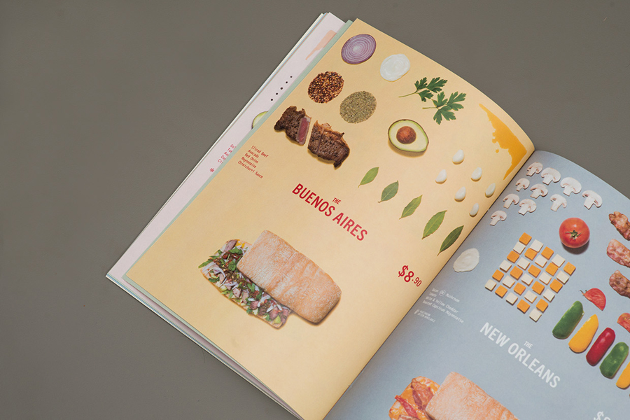 Menu by Acre for Singapore based Italian restaurant brand Marco Marco