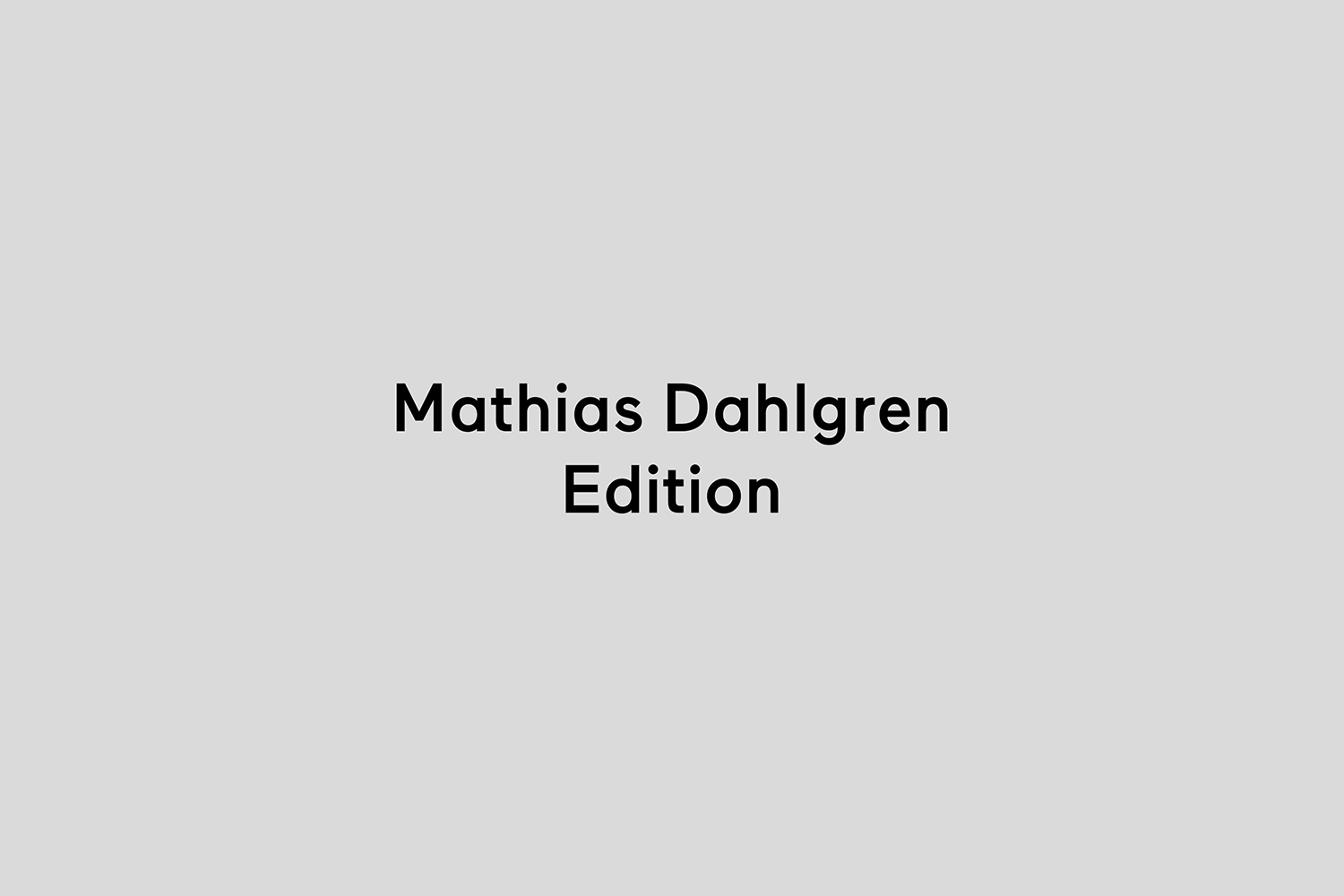 Logotype designed by Essen International for contemporary kitchen appliance range Mathias Dahlgren Edition. Opinion by Richard Baird.