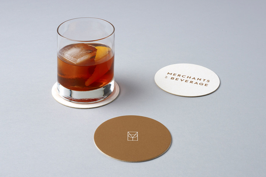 Copper ink coasters by Manual for online wine and spirits gift service Merchants Of Beverage
