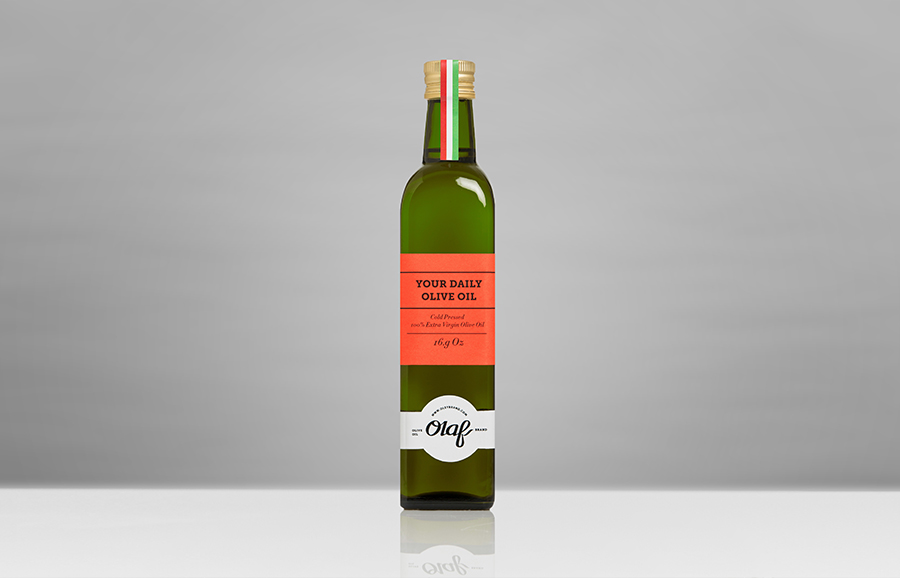 Olive oil packaging design for Olaf by Anagrama