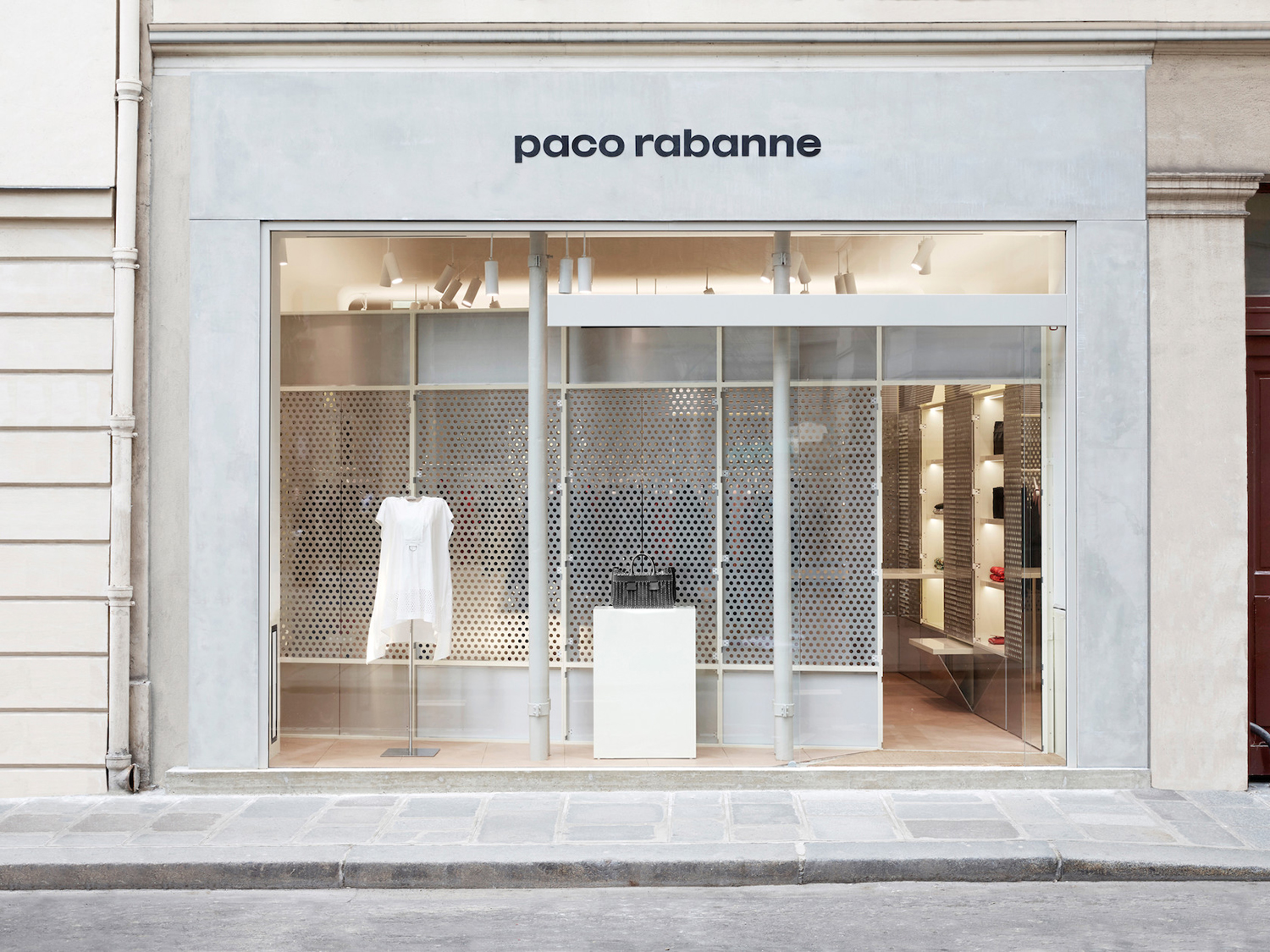 Logotype and signage for Paco Rabanne by Zak Group, United Kingdom