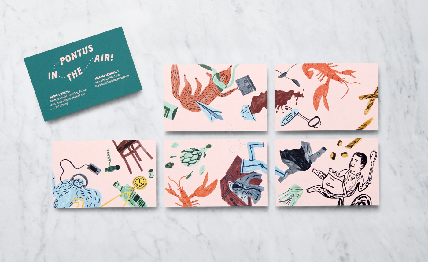 Illustration in Branding – Pontus In the Air by Bold, Sweden