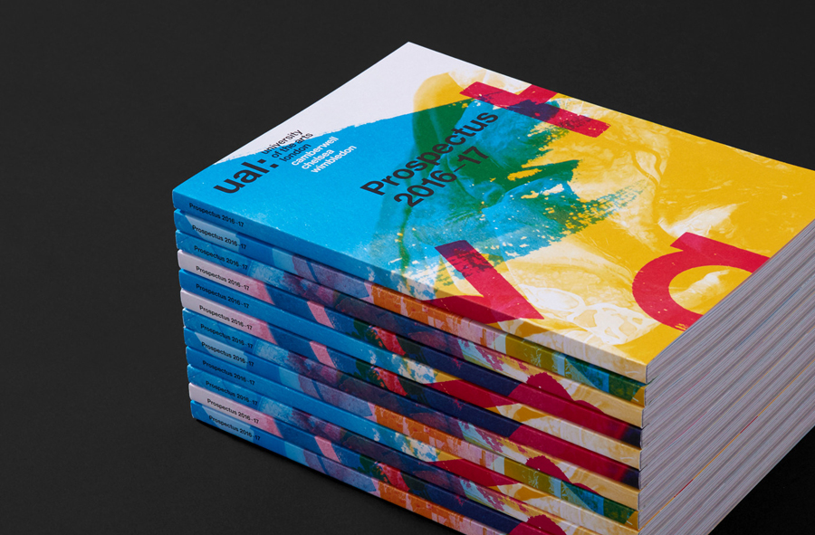 Print prospectus for the University of the Arts London designed by Spy