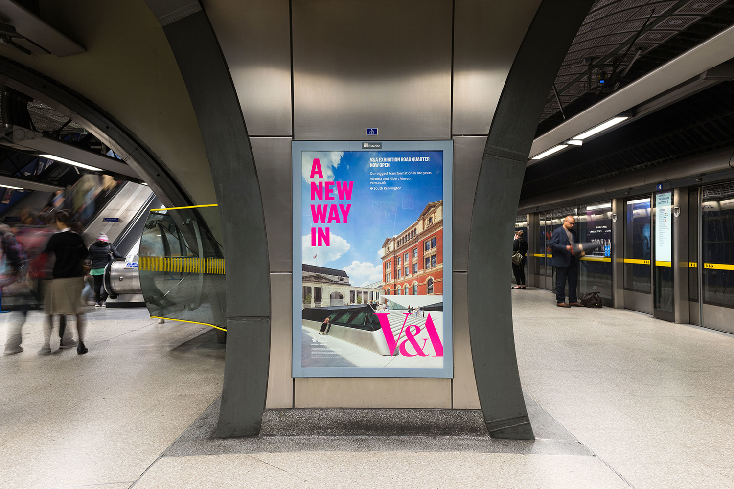 Poster campaign designed by London-based dn&co. for the opening of the V&A's Exhibition Road Quarter