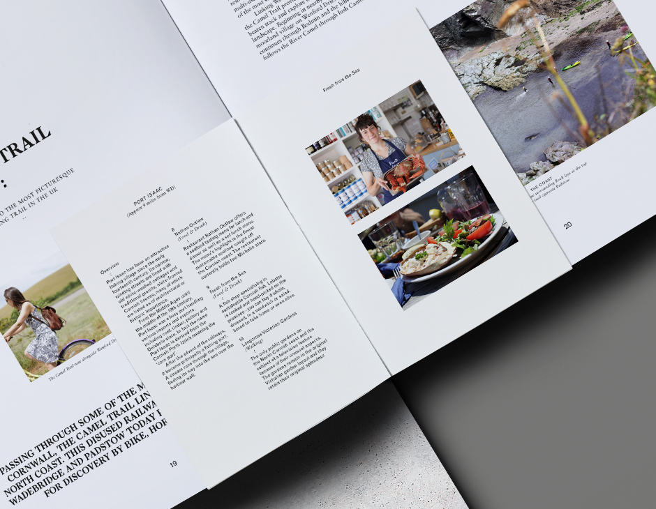 Branding and lifestyle magazine for North Cornwall property development Wenford Dries by London based graphic design studio ico.