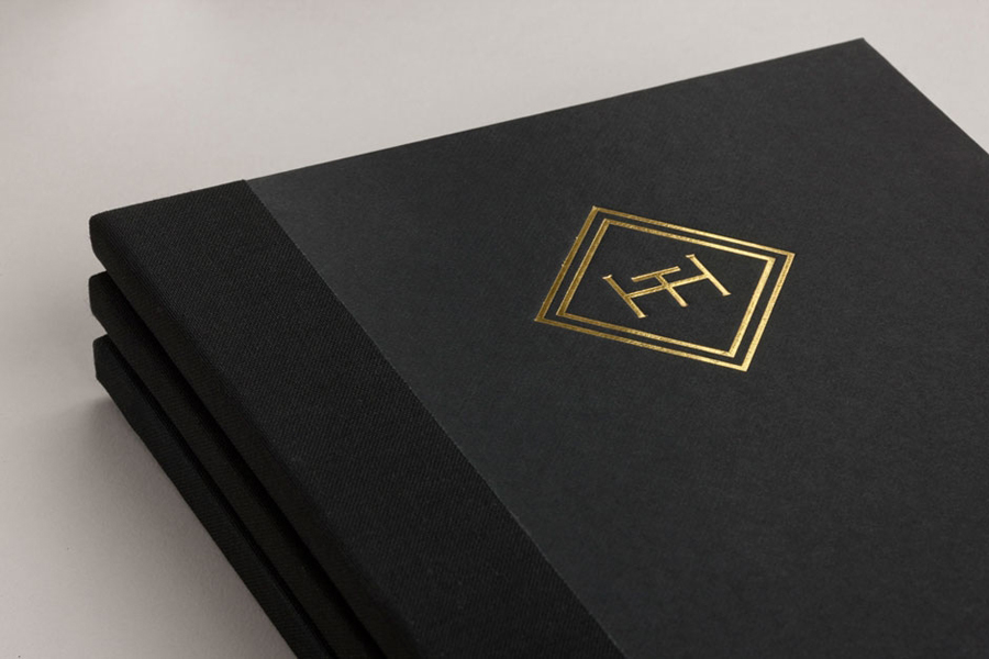 Menu with gold foil detail for Parisian-influenced and Edinburgh based brasserie The Honours designed by Touch