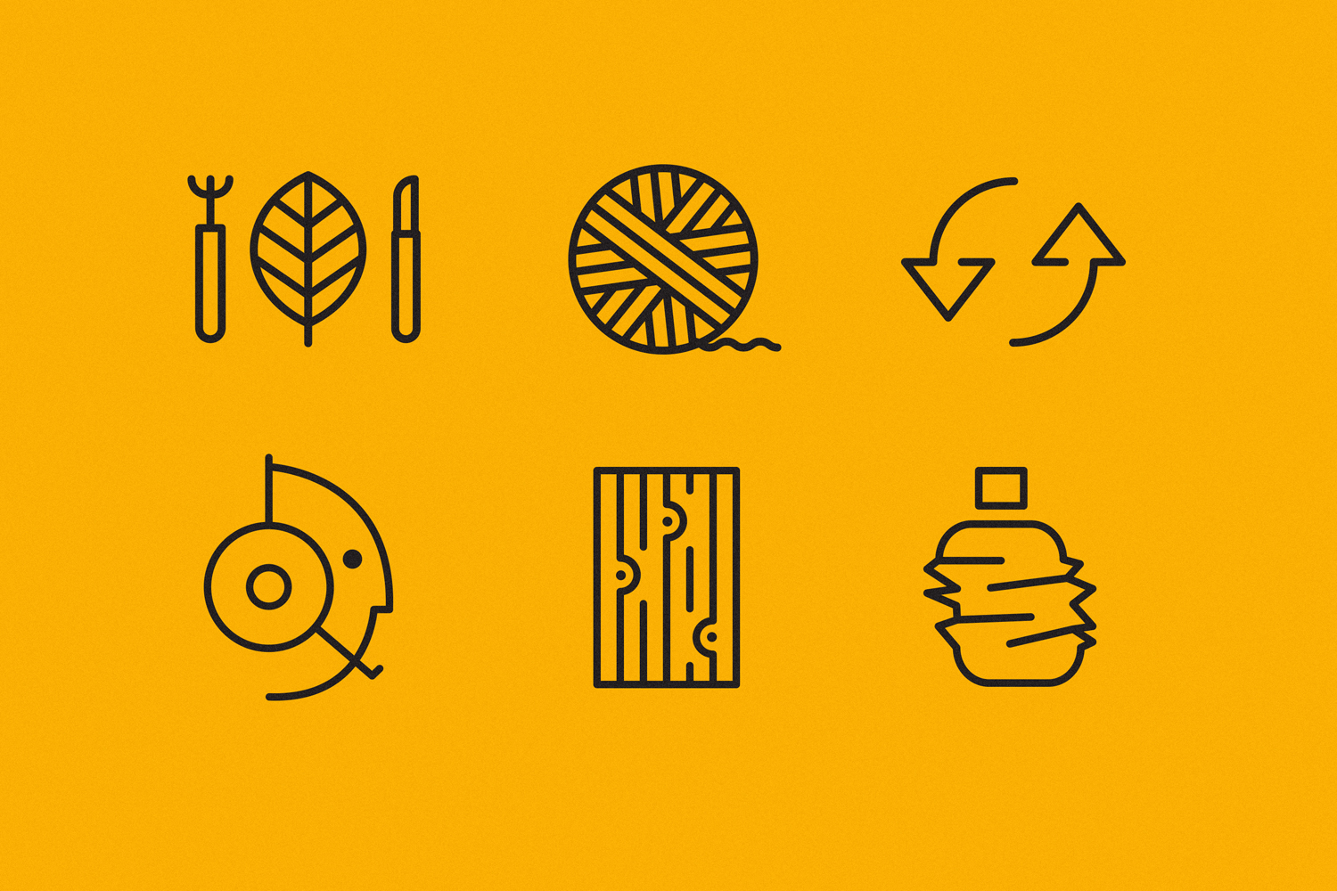 Iconography and pictograms designed by Bedow for Swedish clothing and gadget retailer Adisgladis